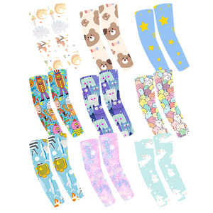 Children's Cooling Arm Sleeves Cartoon Print Sun Protection Outdoor Sports Unisex Kids Size - Product Image 2