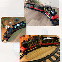 Offre Spéciale : Train Électrique de Noël pour Enfants – Jouet de Voiture en Plastique Fonctionnant sur Piles avec Rails de Chemin de Fer et Jouets de Piste pour la Maison