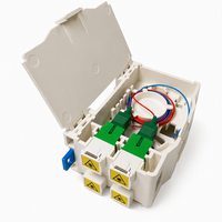 Kotak Terminal Serat Optik DIN Rail DTIO Industri 1 2 4 Port SC APC LC UPC G657A2 35mm untuk Pemasangan Kabinet Rak Pusat Data Jaringan