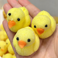 Bonbons gélifiés 3D en forme de canard jaune porte-bonheur - Bonbons moelleux au goût fruité, forme d'animal de dessin animé mignon, vente en gros directe d'usine