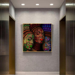 Mujeres étnicas africanas tatuaje cara retrato pintura carteles pared arte impresiones imagen decoración del hogar Cuadros - Product Image 4