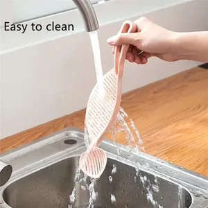 Zenidoo Nouveau Passoire pliable écologique en plastique PP avec poignée en forme de croissant pour riz, fruits et pâtes, lavage à la main uniquement - Product Image 2