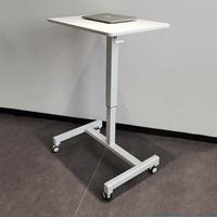 Bureau d'ordinateur ergonomique moderne pour le travail à domicile, avec vérin à gaz, réglable en hauteur, pneumatique, avec roulettes
