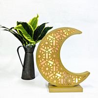 Lampe LED sans fil en forme de croissant de lune du Ramadan, disponible en plusieurs tailles, en panneau de fibres