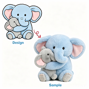 Peluche Personalizzabile a Forma di Elefante, Dinosauro, Orso, Pinguino, Gufo, Volpe - Morbidi e Carini, Ideali per Macchine Artiglio e come Cuscini Personalizzati - Product Image 1