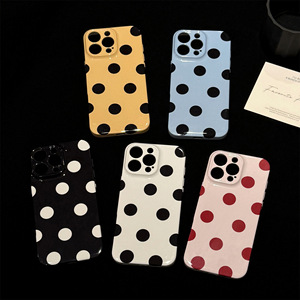 <span class=keywords><strong>Coque</strong></span> <span class=keywords><strong>de</strong></span> <span class=keywords><strong>téléphone</strong></span> portable à pois simple et petite, compatible avec iPhone 17, 16, 15 Pro Max, 13, 14, protection intégrale, vente en gros, durable et économique - Product Image 1