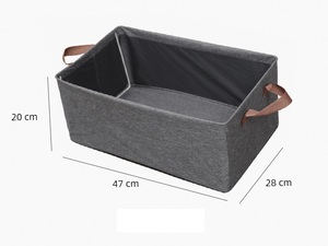 Collapsible Cationic Fabric <b>Shelf</b> Storage <b>Baskets</b> Bins with Metal Frame for Closet Organizing - Product Image 2