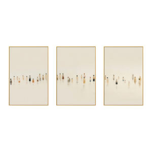 Les gens sur la <span class=keywords><strong>plage</strong></span> impression numérique 3 pièces ensemble minimaliste <span class=keywords><strong>Beige</strong></span> mur Art triptyque neutre décor à la maison salon affiche - Product Image 6