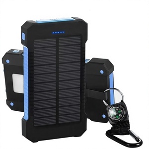 Batterie solaire étanche 20000mAh, chargeur portable avec lampe torche LED et crochet pour situations d'urgence en extérieur - Product Image 4