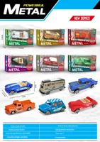 Coche de Juguete de Aleación de Zinc a Escala 1:64, Simulación de Ingeniería, Color Único, en Caja, Regalo para Niños, Coche Metálico Deslizante