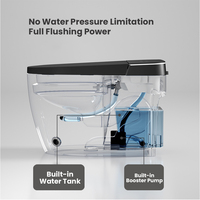 Inodoro Inteligente Integrado con Escudo de Espuma Incorporado, Aromaterapia, Control por Voz, Resistente al Agua IPX4, WC Inteligente para Baño Moderno