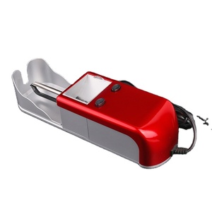 آلة لف سجائر أوتوماتيكية معدنية كهربائية متعددة الاستخدامات، صانع بكرات للسجائر النحيفة، ماكينة لف التبغ باللون الأحمر - Product Image 1