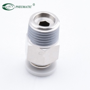 VPC Push raccordi in ottone dritto filettatura maschio 8mm BSP 1/4 connettore pneumatico a tubo One Touch - Product Image 5