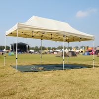 Tente de pavillon portable 3x3 avec logo personnalisé, structure en fer, tissu Oxford imperméable, anti-UV, robuste, facile à assembler