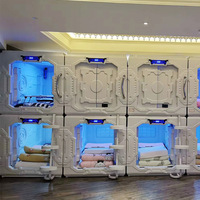 Modernes Metall-Kapselbett mit Stauraum, Umweltfreundlich und Langlebig für Schlafzimmer, Wohnzimmer, Backpacker-Hostel, Flughafen, Hotel, Co-Living