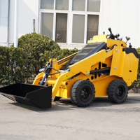 Mini excavatrice Skid Steer Loader Tractopelle avec mouvement sur chenilles Mini Dumper portable