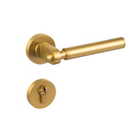 Poignées de porte intérieures en bois massif, style rétro français, en laiton et cuivre pur, pour chambre et salle de bain, à poignée fendue, fourniture directe usine