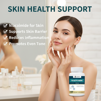Capsules de Niacinamide 500mg de Haute Qualité, Marque Privée OEM, Sans Effet de Rougeur, Supplément de Vitamine B3 pour la Santé de la Peau et du Cœur