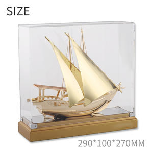 Cadeau doré alliage voilier lisse voile cadeau commémoratif entreprise maison cadeau métal voilier décoration accepter personnalisation - Product Image 2