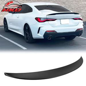 Convient pour BMW G22 Série 4 2021-2027 Aileron de coffre style performance non peint noir - Product Image 1
