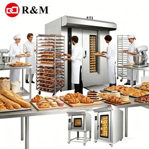 Four Rotatif Professionnel Électrique pour Boulangerie, <span class=keywords><strong>10</strong></span>, 16, 12, 32, 64, <span class=keywords><strong>20</strong></span> Plateaux, Occasion, Chine - Product Image 1