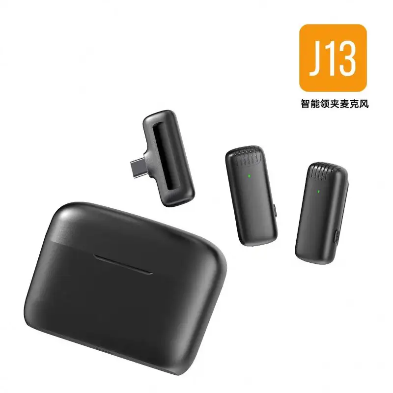 J13 Mic Draadloze Lavalier Microfoon J11 J13 Draagbare Mini Revers Microfoon Abs Revers Microfoon Met Oplaadcase