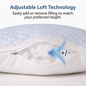 US Stock 2-Piece Pack <b>Body</b> Bed <b>Pillows</b> for Adults-Cool Touch Cooling Comfort Fluffy Plush <b>Support</b> Modern Design 200TC Thread - Product Image 5
