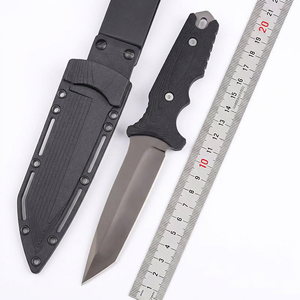 Couteau Bowie OEM à pointe droite pour le camping en plein air, en acier inoxydable, manche en plastique, épaisseur de coupe 3,9 mm - Product Image 6