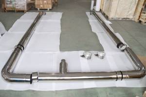 Bán buôn 7 "30 deg lần lượt ra ống xả Stack Ống Bộ dụng cụ với t Ống thé<span class=keywords><strong>p</strong></span> không gỉ 304 cho peterbilt - Product Image 2