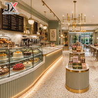 Meubles de présentation sur mesure pour café, comptoirs en marbre pour boulangerie commerciale, vitrines pour pâtisserie, solution clé en main pour café et desserts