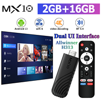 MX10 Allwinner H313 Quad Core HDTV STB Android 13.0 4K 2GB RAM 16GB ROM WiFi de Doble Banda 1 Año de Garantía