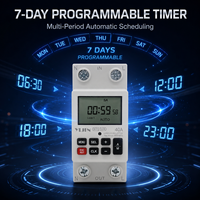 Timer Digital Pintar Berkualitas Tinggi YIJIN, Saklar Mikrokomputer Terprogram Mingguan KG316TG 63A 2P, Penghitung Mundur 7 Hari, 220V 50Hz IP20