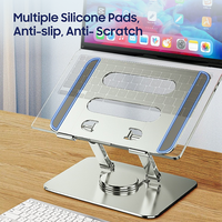 Support d'ordinateur portable réglable Support de tablette portable pour bureau ergonomique pour travail collaboratif Support en aluminium pour ordinateur portable
