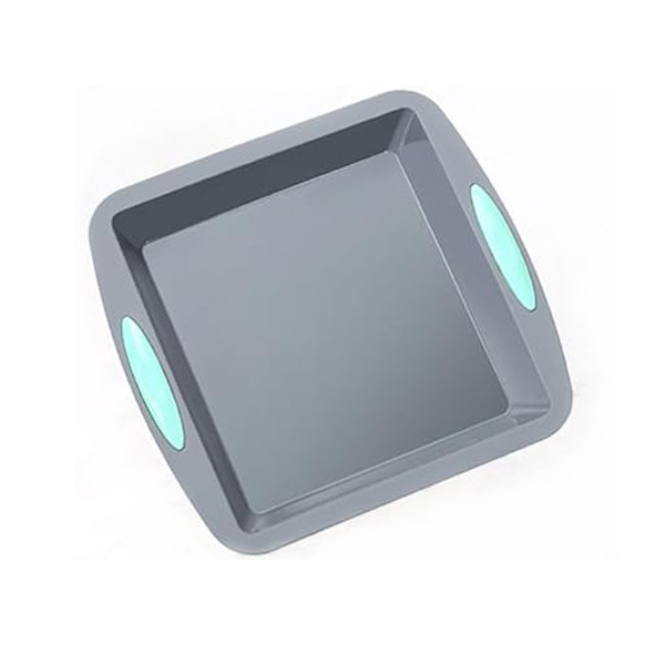 Piatto quadrato grigio da 8 pollici