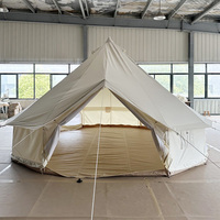 Tente cloche en toile de coton 3M 4M 5M 6M pour glamping avec trou pour poêle