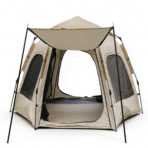 <strong>6</strong> <strong>Person</strong> Large Capacity Hexagonal <strong>Pop</strong> Camping <strong>Tent</strong> 4 Season Single Layer Waterproof Windproof Quick Setup UV Resistant Portable - Product Image 1