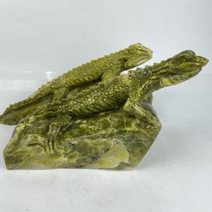 Venta al por Mayor de Piedras Preciosas, Cristal Tallado, Lagarto de Jade Xiuyan, Cabrite para Decoración - Product Image 3