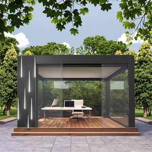 YOUYA <span class=keywords><strong>Pergola</strong></span> solaire bioclimatique en aluminium d'usine <span class=keywords><strong>Pergola</strong></span> solaire personnalisée avec porte de <span class=keywords><strong>store</strong></span> <span class=keywords><strong>à</strong></span> persiennes pour la maison, le jardin et l'extérieur - Product Image 3