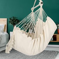 Chaise hamac suspendu corde balançoire grande chaise suspendue en macramé avec poche coton chaise suspendue balançoire pour jardin