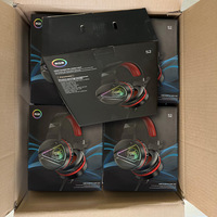 Casque de jeu filaire USB casque de jeu filaire son surround avec microphone antibruit casque de lumière RVB vente en gros
