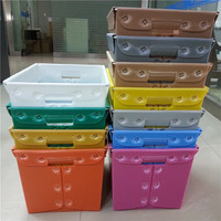 Boîte de rangement empilable en PP Boîte fourre-tout ondulé emboîtable en plastique Corex Boîte postale Fourre-tout postal en plastique ondulé