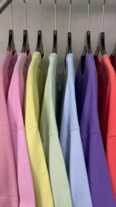 Camiseta de Manga Corta para Hombre 2024 de Alta Calidad, 230G, Doble Hilo de Algodón, Color Sólido, Estilo Holgado FOG - Product Image 4