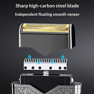 Home Hairdresser Double Blade Electric Shaver Cordless Rechargeable Facial Beard <strong>Razor</strong> <strong>Foil</strong> Men's Shaver - Product Image 3