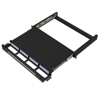Harga pabrik 96F port Top Flap Type 1U Fiber Optical Patch Panel LC/SC/ST/FC untuk H Fusion Disk 92 Panel untuk penggunaan FTTH