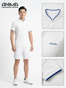 เสื้อโปโลผู้ชายผ้าโพลีเอสเตอร์ S.Cafe รีไซเคิล 100% แบบใหม่ สวมใส่สบาย แขนสั้น เหมาะสำหรับฤดูร้อน - Product Image 4