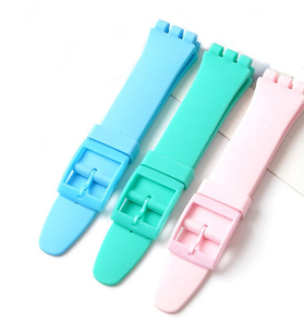 Bracelets de montre en caoutchouc de 12 mm, 16 mm, 17 mm, 19 mm, 20 mm, bracelet de remplacement, bracelet en silicone coloré pour montre série - Product Image 3