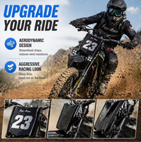 MIANA - Tablero de Números para Motocross, Protector Frontal de Plástico para Surron Light Bee Ebike, Accesorios de Modificación para Motocicletas