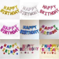 Lot de Ballons Bannière de Fête en Aluminium 16 Pouces Lettres Joyeux Anniversaire pour Vente en Gros