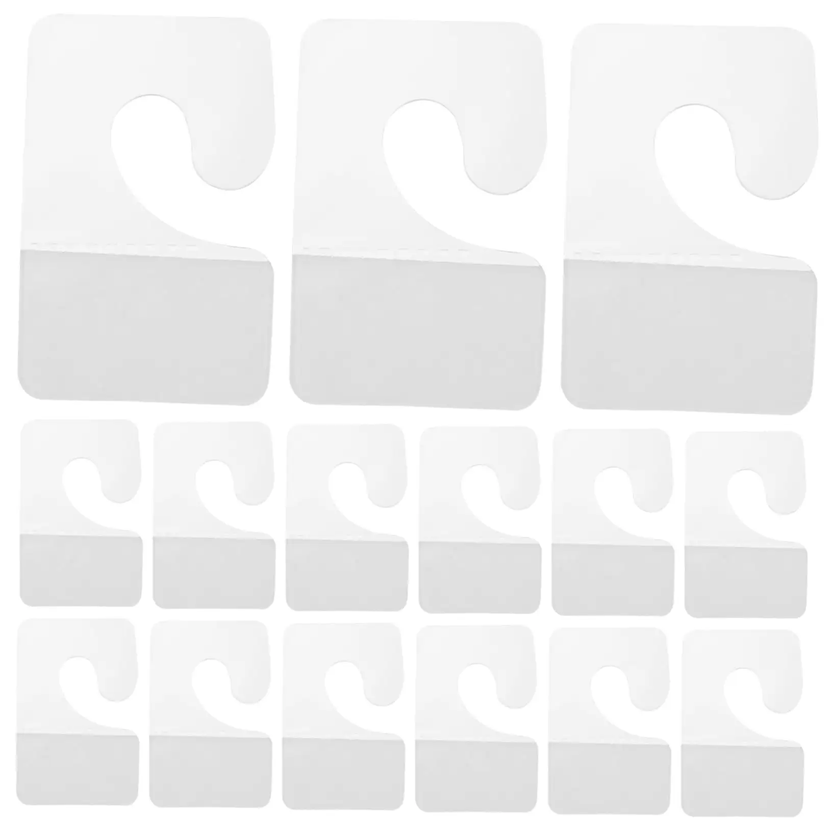 Clear Self Adhesive Hang Tabs Hooks Plastic Display Hand Tabs Slot Hole Folding Tab for Store Retail Display