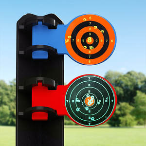 Cible de tir numérique rouge et noire - Conception en forme d'anneau, trou de balle éclaboussant, équipement de visée portable pour améliorer la précision - Product Image 4